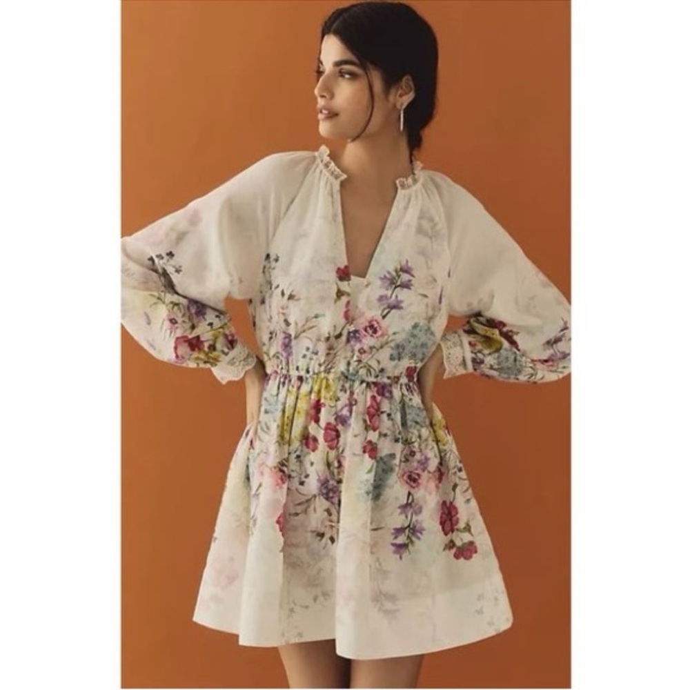 📌 ( Sold ) NWT Anthropologie Let Me Be V-Neck A-Line Mini Dress